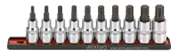 Bitsatz 1/2" Ribe auf Steckleiste 10-tlg.