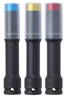 Felgen-Stecknusssatz 1/2" 6-kant extra lang mit Ring 3-tlg.