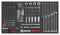 Nuss und Schraubenschlüsselsatz 1/4" und 1/2" SFS-L 130-tlg.