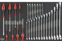 Schraubendreher und Schraubenschlüsselsatz SFS-M 29-tlg.
