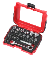Stecknuss- und Bitsatz 1/4" 36-tlg.