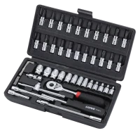 Stecknusssatz 1/4" 6-kant 46-tlg.